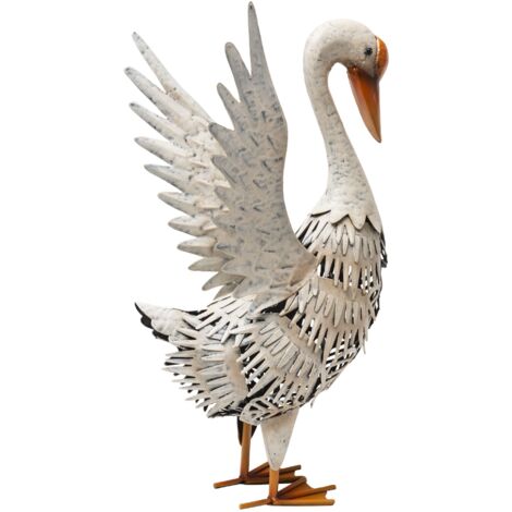 Cisne solar 1 led color  H 45,5cm