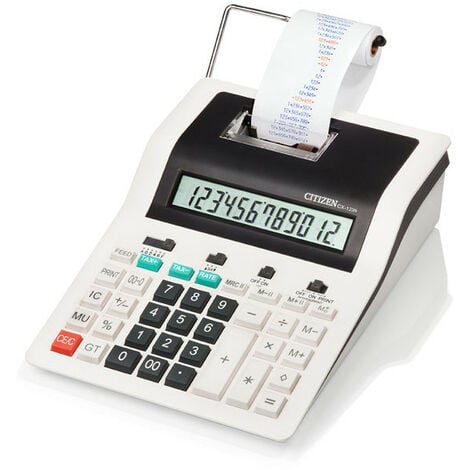 Calculatrice Casio HR-150RCE avec imprimante et rouleau encreur, 12 chiffres