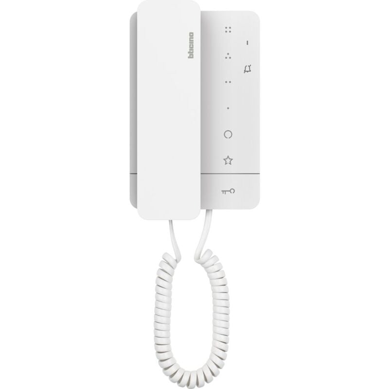 Interphone mural 2 fils Classe 100A16M Couleur blanche Bticino 344292