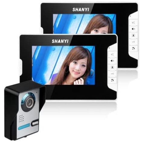 Citofono Video Domestico Videocamera Campanello Monitor Kit Casa Familiare Telefono Porta Filo Audio Videocitofono Senza Fili Esterno Telecamera Suoneria Rilevamento Campanello Monitor