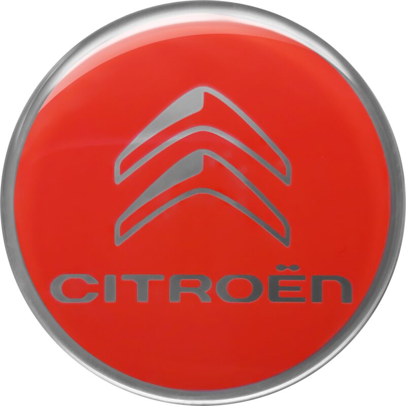 Citroen Adesivo 3D Ufficiale, 52 mm - Colore: ROSSO