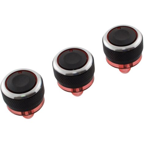 Citroen C2 03-09 Lüftungsreglerknöpfe SCHWARZ 3-teiliges Set