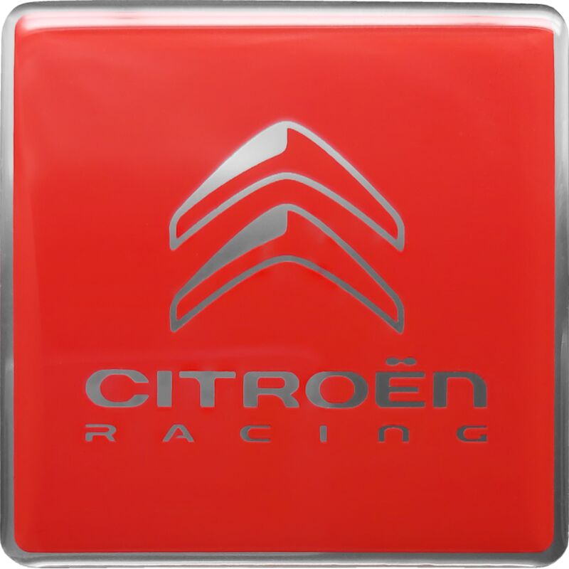 Citroen Racing Adesivo 3D Ufficiale, 52 mm - Colore: ROSSO