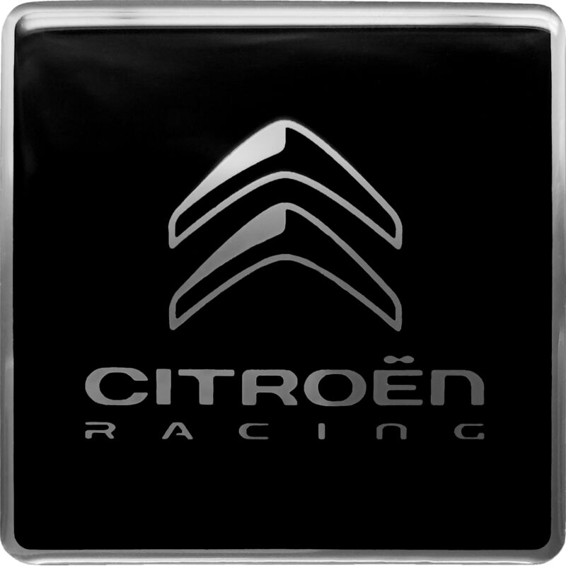 Citroen Racing Adesivo 3D Ufficiale, 52 mm - Colore: NERO