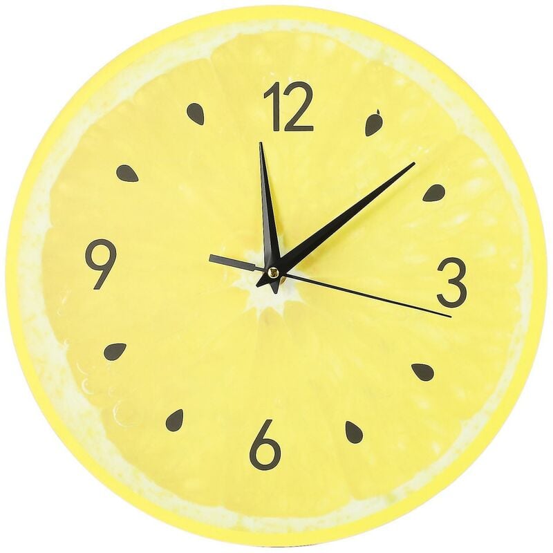Citron Fruit Horloge Murale Décor à La Maison Salon Horloge Tenture Murale Art Horloge