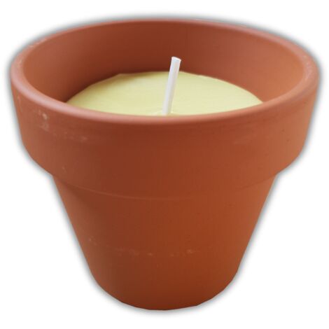 Citronella candele in terracotta antizanzare con diametro 6xH6 cm - confezione 6 pezzi