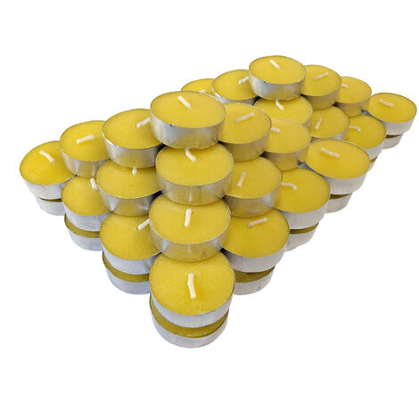 Citronella Duft Teelicht - 80er Pack - Zitronen Duftkerze gegen Mücken - Insekten Schutz Kerze Duftlicht