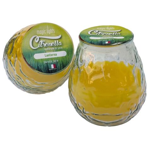 Citronella-Glaskerze 9,5 x 10,5 cm, magische Lichter