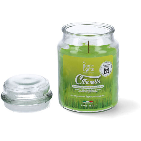 Citronella Kerze im Glas, 510ml  Magische Lichter 85761