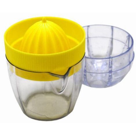Citrus Juicer, Yellow and Transparent, 8 x 10.4 x 5 cm