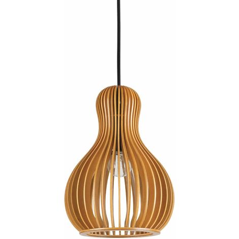 main image of "CITRUS wood pendant light 1 bulb"
