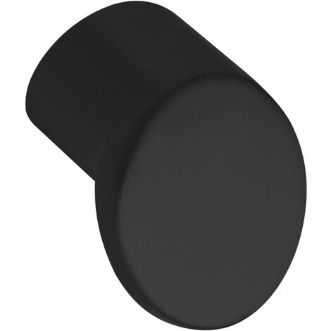 Citterio Möbelknopf Fama ø 21mm - Möbelknauf Breite 26mm - Griff für Schubladen, Zinkdruckguss schwarz matt