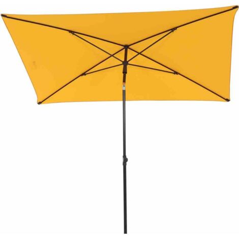 City Mittelstockschirm anthrazit/gelb 140x210cm Gestell Stahl anthrazit, Bezug 100% Polyester, 160g/m² gelb, Lichtschutzfaktor UPF 50+