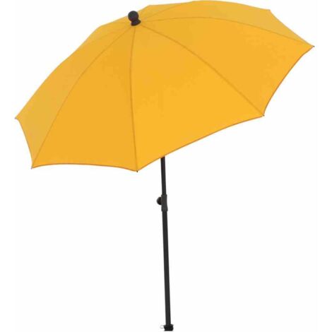 City Mittelstockschirm anthrazit/gelb Ø 180cm Gestell Stahl anthrazit, Bezug 100% Polyester, 160g/m² gelb, Lichtschutzfaktor UPF 50+