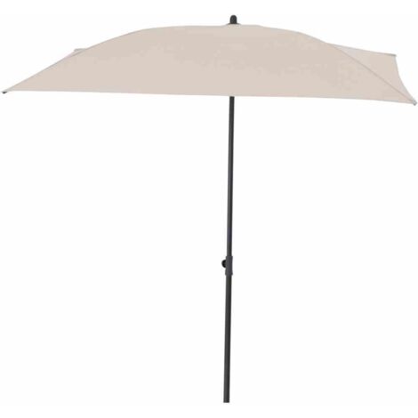 CITY Push Balkonschirm 160x100 cm beige Gestell Stahl anthrazit, Bezug 100% Polyester PA-beschichtet, 160g/m² beige, UPF 50+