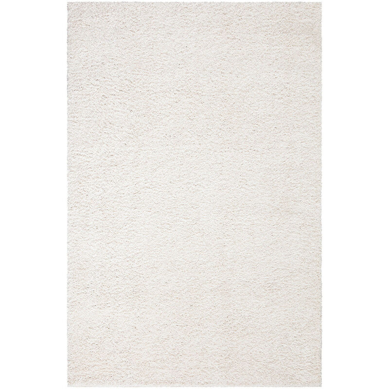 Tapis à Poils Longs doux SOFTY, Tapis de Salon, Chambre, Couloir (Blanc Crème - 60x110cm)