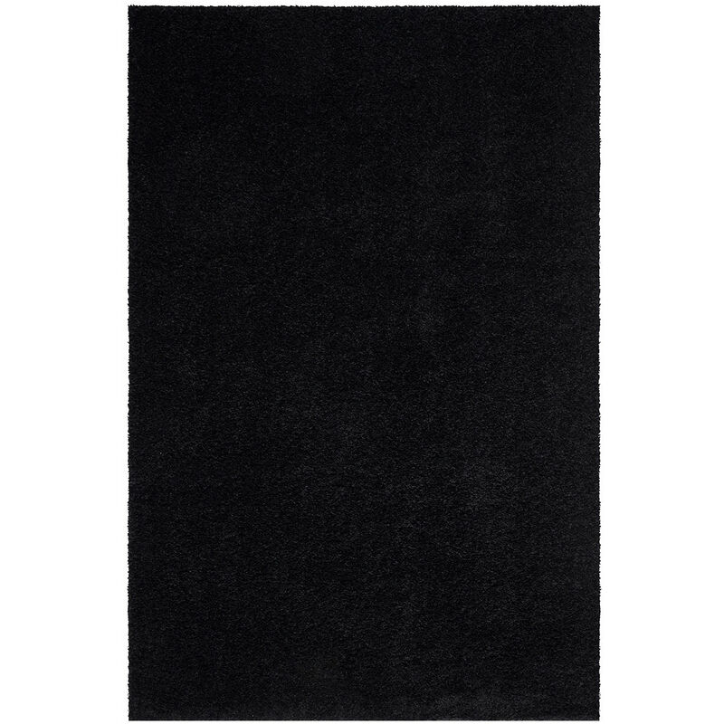 Tapis à Poils Longs doux SOFTY, Tapis de Salon, Chambre, Couloir (Noir Anthracite - 200x290cm)