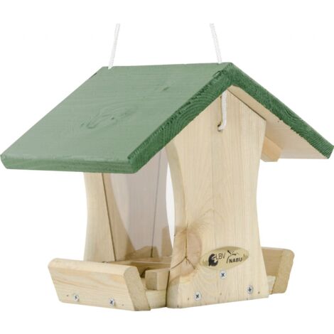 CJ Wildlife Futterhaus Reno natur/grün LxBxH 27,5x20x23 cm Vogelhaus