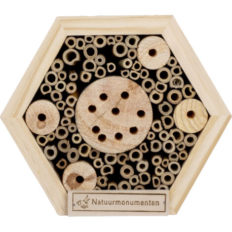 CJ Wildlife Insektenhotel Hexagon natur 16 x 8 x 16 cm Insektenhotel