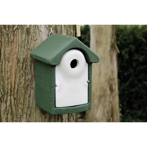 CJ Wildlife Nistkasten Holzbeton grün/weiß LxBxH  24x19x18 cm Vogelhaus