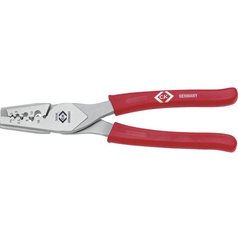 C.K 430006 Pince à sertir pour embouts de câble 0.5 à 16 mm²