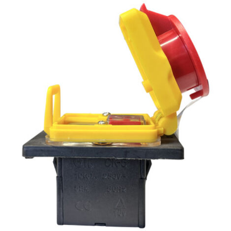 CK-5 Industrieller elektromagentischer Druckknopfschalter 250V 10A 4Pin Start/Stop mit Not-Aus-Funktion