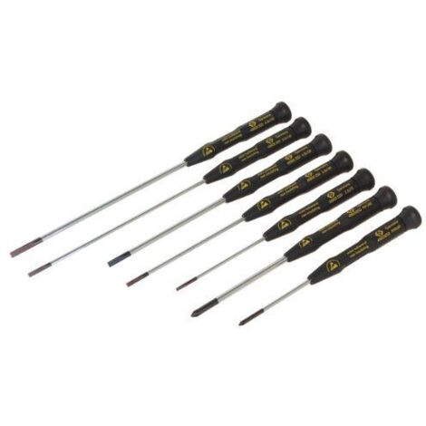 C.K antistatique (ESD) Jeu de tournevis 7 pièces vis à fente, cruciforme Phillips C59635