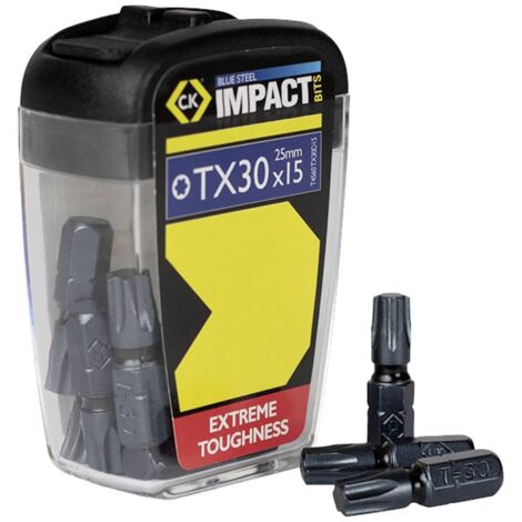 C.K Blue Steel T4560 TX30D15 Embout 6 pans 15 pièces hexagonal D066022