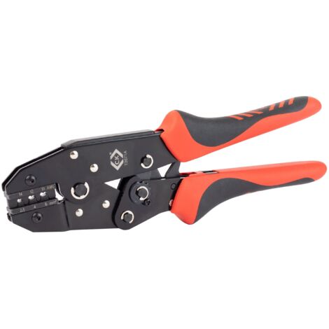 C.K Pinza a crimpare a cricchetto per connettori fotovoltaici solari MC3 e MC4, rosso (T3671A)