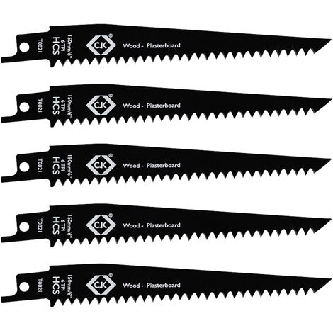C.K T0821 Säbelsägeblätter 6 tpi, 5er Pack Sägeblatt-Länge 150 mm 5 St.