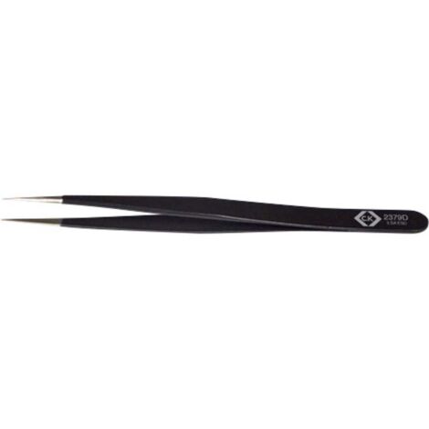 C.K T2379D pince brucelle ESD noire 120 mm précision