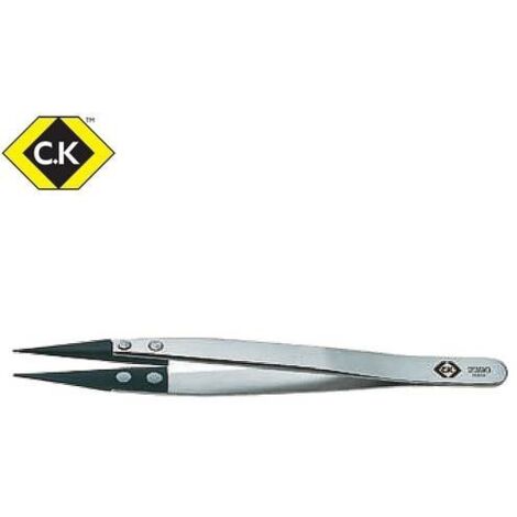 C.K T2390 Pinzetta di montaggio 249CF Acuminate, fini 130 mm