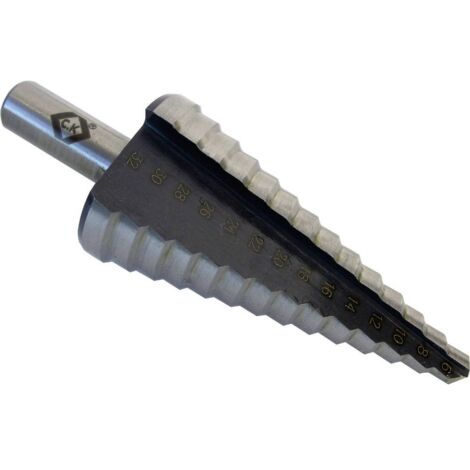 C.K T3011 HSS Punta a gradini 6 - 32 mm Lunghezza totale 91 mm Alberino a 3 facce 1 pz.