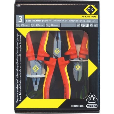 Combimax Combination Pliers Set,NW860-3K NWS 2 Piece VDE 1000v Wire Side Cutter 