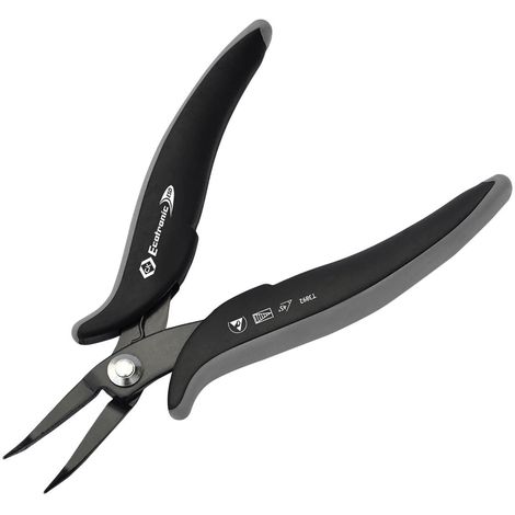 C.K T3892 Pinza a becchi curvi Ecotronic ESD