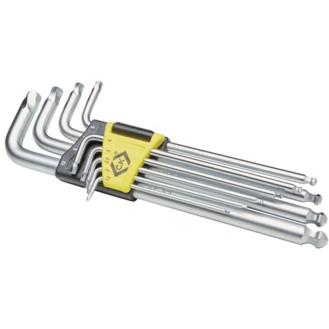 C.K Tools Set zur Rettung beschädigter Sechskantschrauben, 9 Teile, Schwarz