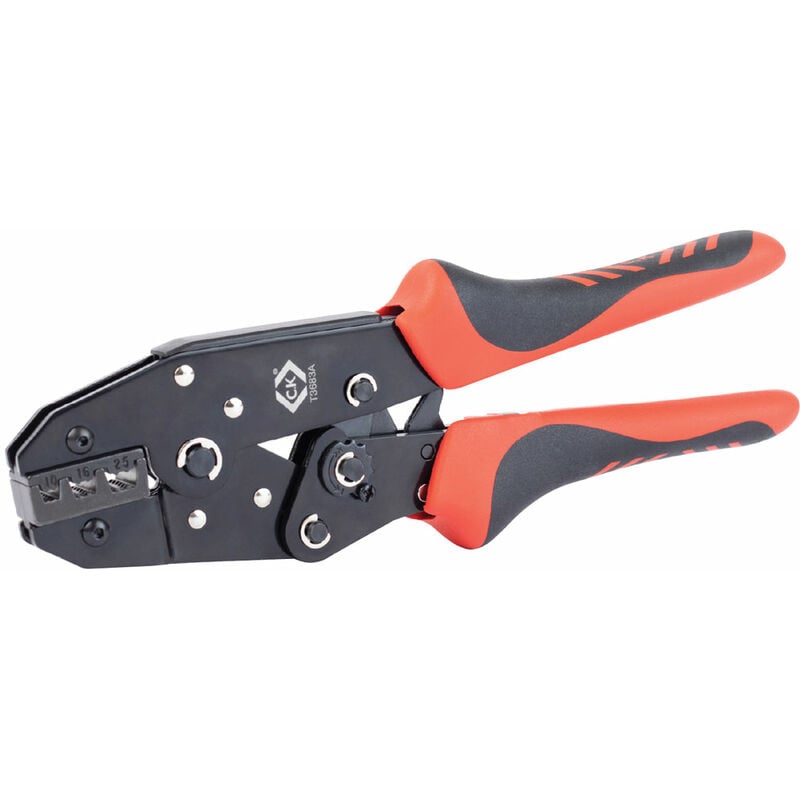 CK Tools T3683A Ratchet Crimping Pliers For Bootlace Ferrules 10 - 25mm²