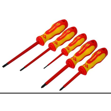 C.K Triton XLS VDE Jeu de tournevis 5 pièces vis à fente, cruciforme Phillips C59082