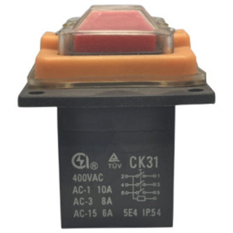 CK31 Schalter 400V 10A 7Pin Drucktastenschalter ON/OFF