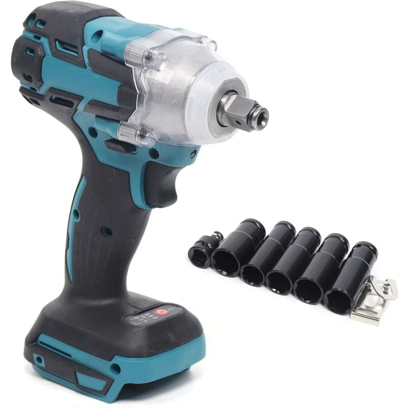 Clé compacte à chocs sans fil 1/2'520Nm 0-4000 tr/min Tournevis à cliquet Compatible (batterie et chargeur non inclus)