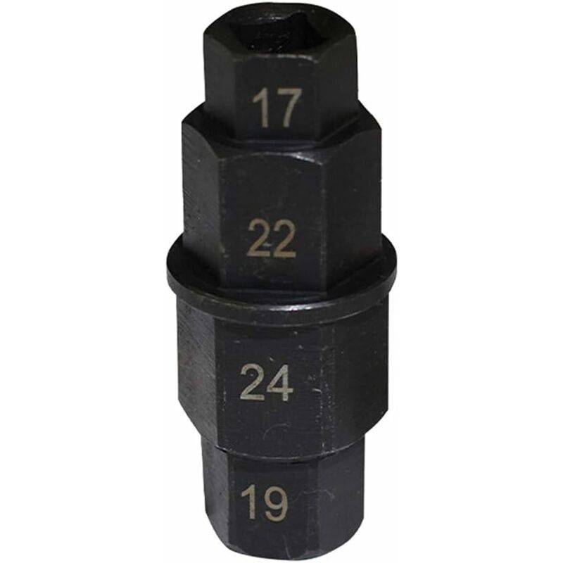 Flyme - Clé d'essieu de moto, 17, 22, 24, 19 mm Outil d'essieu hexagonal de moto polyvalent Clé à goupille hexagonale Outil de démontage de roue