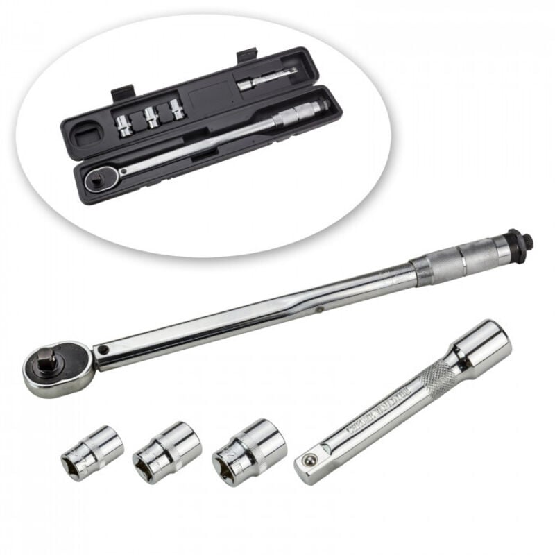 Dema - Clé dynamométrique 1/2' 28-210 Nm - avec accessoires