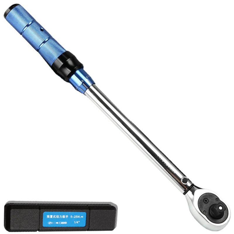 Lifcausal - Clé dynamométrique réglable préréglée de 1/2 pouce pour réparation automobile, 20 à 210 Nm, en acier au chrome vanadium, haute précision,