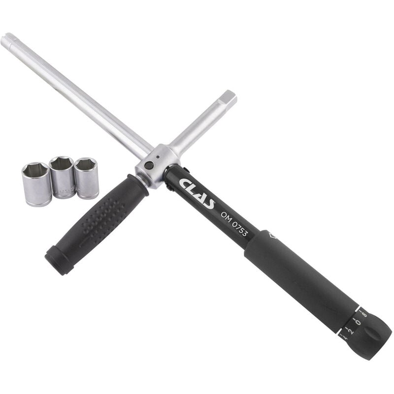 Clé dynamométrique en croix 1/2' 70-170Nm l. 490mm + 3 Douilles 17, 19 et 21 mm - om 0755 Clas Equipements