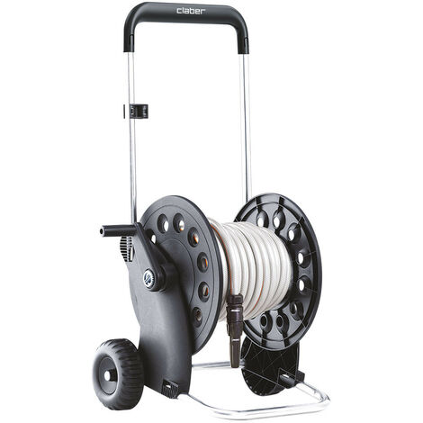 Claber Ecosei Kit, Schlauchwagen mit Schlauch und Jet-Sprüh-Düse