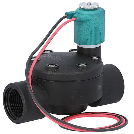 Claber – Électrovanne 26-34 mm femelle 9V – Corps nylon/fibre de verre – Débit 4,6 à 96 l/min – Pression 0,5 à 12 bars – Ouverture manuelle