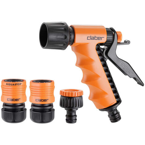 Claber Kit pistolet Ergo, pistolet et raccords automatiques pour tuyau d'arrosage 12,5-15 mm