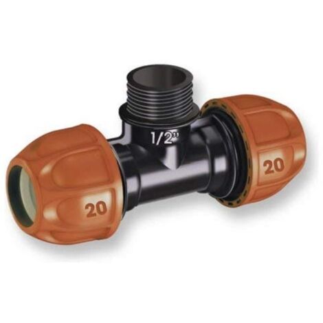 Claber Raccord En T Pour Tuyau Ø 20 Mm Avec Filet 1/2" M