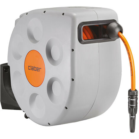 Claber Rotoroll Evolution 30 m, Automatische Schlauchtrommel der Wand Aufhängbar mit Slow Rewind