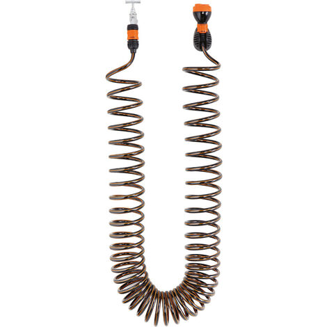 Claber Spiral kit Plus, lance multifonction, raccords automatiques et tuyau flexible spiralé pour arrosage